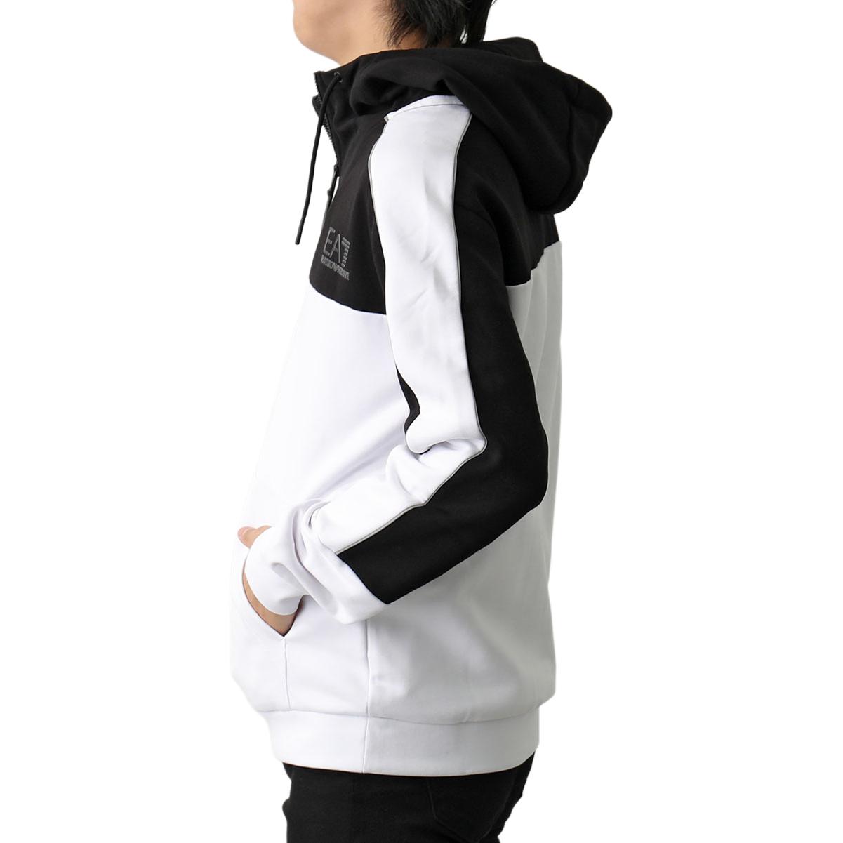 Details for Emporio Armani EA7 FW23 白色字母印花連帽寬鬆衛衣 6RPM30-PJ07Z-1100