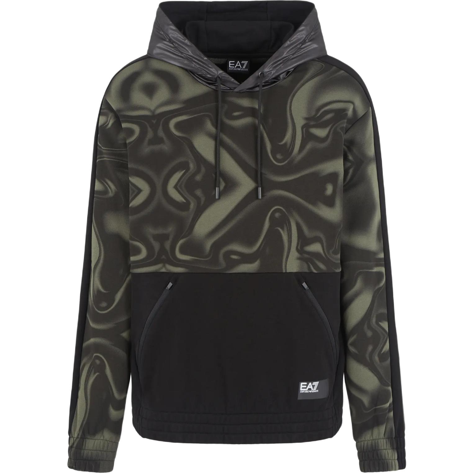 Emporio Armani EA7 FW24 Camouflage Print Hoodie Multicolor 6DPM09-PJOGZ-2818