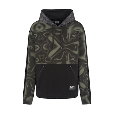 Emporio Armani EA7 FW24 Camouflage Print Hoodie Multicolor 6DPM09-PJOGZ-2818