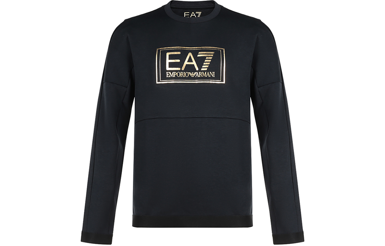 Order Emporio Armani EA7 金色標誌圓領運動衫 海軍藍 6HPM73-PJF3Z-1578