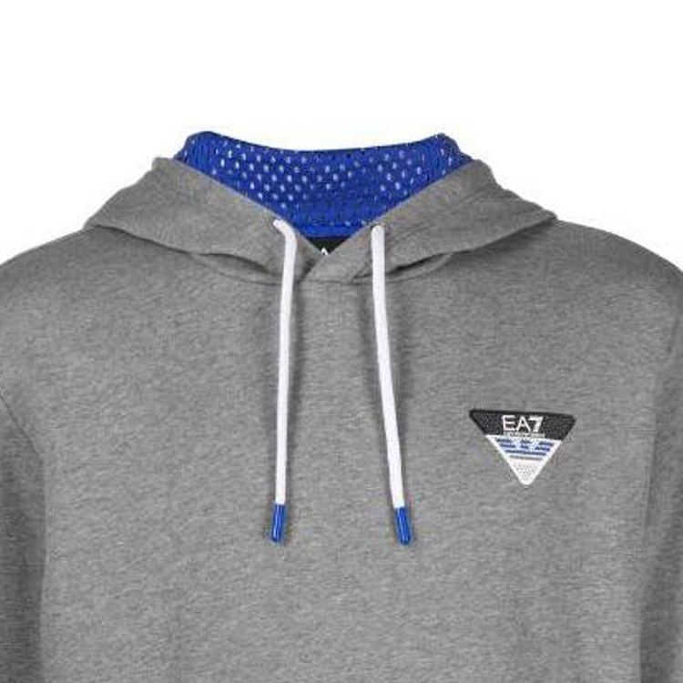 Emporio Armani EA7 Gray Hoodie with Eagle Logo and Letter Print 6LPM72-PJEQZ-3905 圖 4