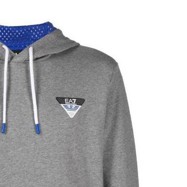 Emporio Armani EA7 Gray Hoodie with Eagle Logo and Letter Print 6LPM72-PJEQZ-3905 圖 5