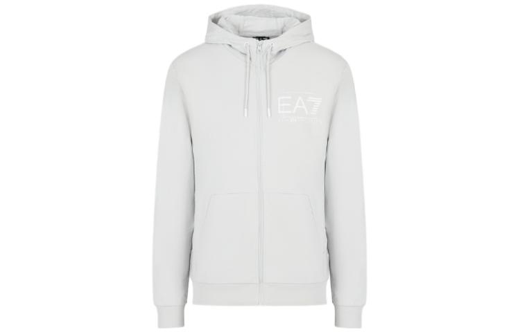 Emporio Armani EA7 Gray Kangaroo Pocket Hoodie SS23 3RPM53-PJ05Z-1941