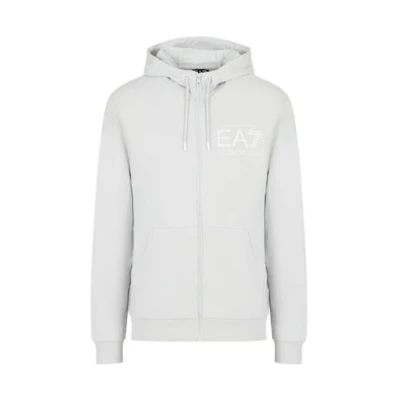 Emporio Armani EA7 Gray Kangaroo Pocket Hoodie SS23 3RPM53-PJ05Z-1941