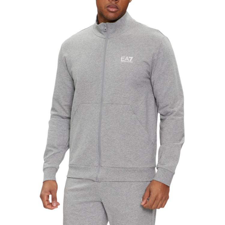 Order 安普里奥阿玛尼EA7灰色标志印花拉链立领夹克 3DPM61-PJ05Z-3905