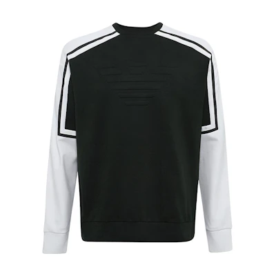 Emporio Armani EA7 Green Crewneck Long Sleeve Sweatshirt with Logo 3G1M76-1J52Z-0537