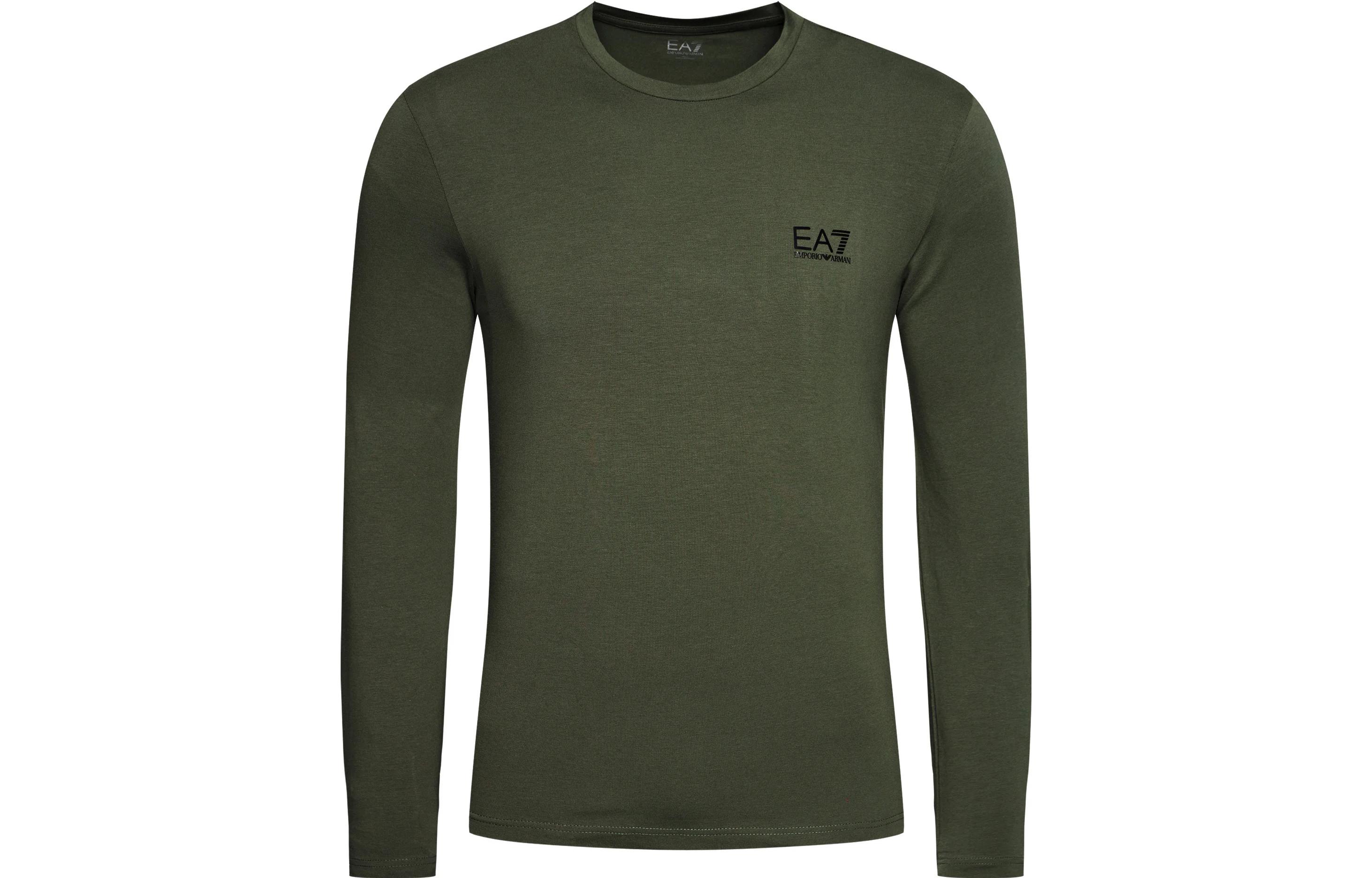 Emporio Armani EA7 Green Crewneck Printed Long-Sleeve Sweatshirt 8NPT55-PJM5Z-1862