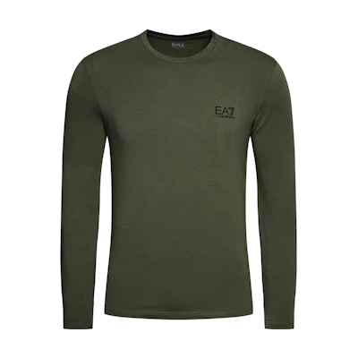 Emporio Armani EA7 Green Crewneck Printed Long-Sleeve Sweatshirt 8NPT55-PJM5Z-1862