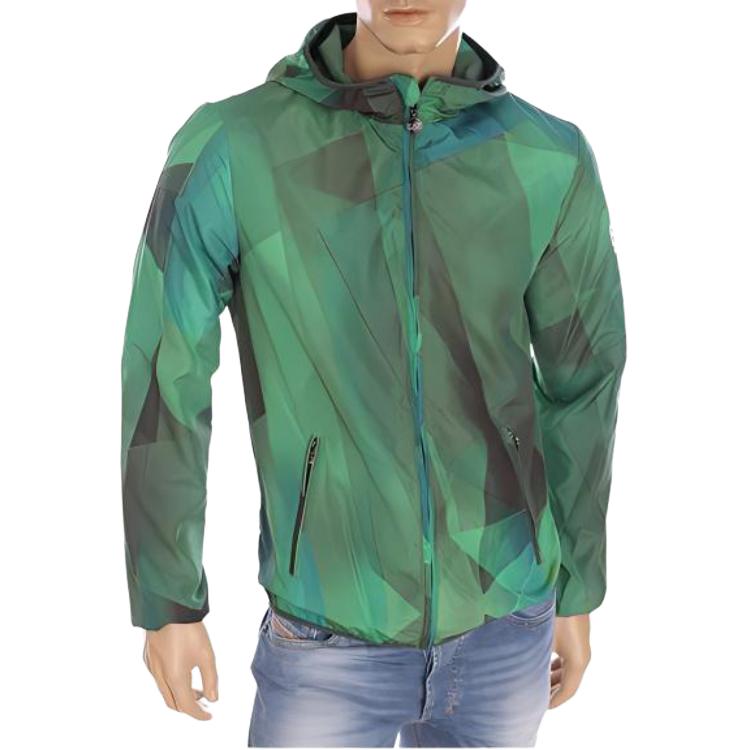Emporio Armani EA7 Green Geometric Zip-Up Jacket 271721-6P220-11285