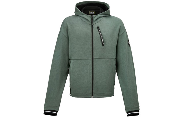 Emporio Armani EA7 Green Hooded Jacket Casual Sportswear 3HPM58-PJ9CZ-1858