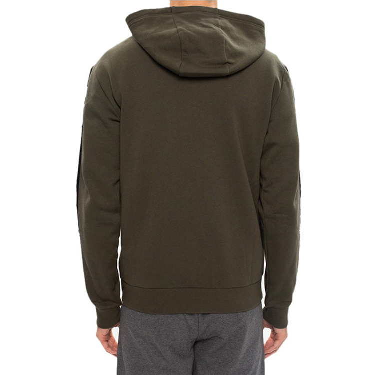 Shop Emporio Armani EA7 Hoodie Hijau dengan Rekaan Tali Huruf 6HPM12-PJ07Z-1867