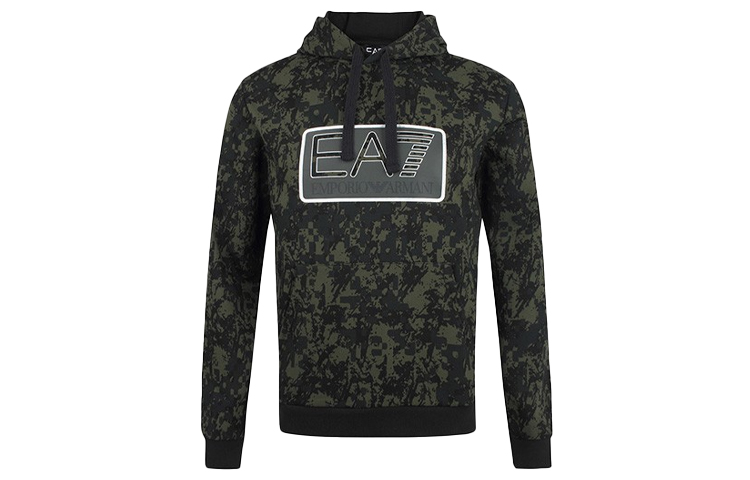 Emporio Armani EA7 Green Ink Print Logo Hoodie 6ZPM13-PJF6Z-2814 圖 2