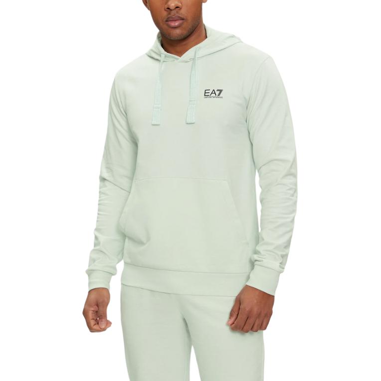 Emporio Armani EA7 Green Logo Hoodie Long Sleeve Sweatshirt 8NPM04-PJ05Z-1133