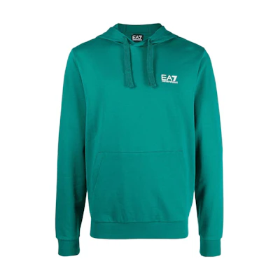 Emporio Armani EA7 Green Logo Hoodie SS22 Collection 8NPM04-PJ05Z-1839