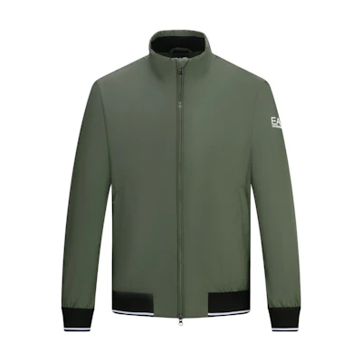 Emporio Armani EA7 Green Logo Print Zip-Up Casual Jacket Long Sleeve 3DPB07-PN27Z-1846