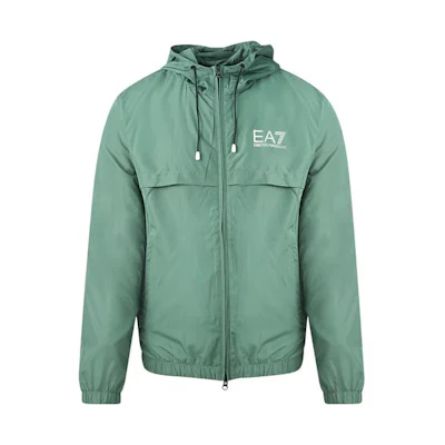 Emporio Armani EA7 Green Logo Print Zip-Up Hoodie Jacket 3HPB13-PN28Z-1858