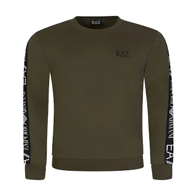 Emporio Armani EA7 Green Logo Sleeve Crewneck Sweatshirt 6HPM11-PJ07Z-1867