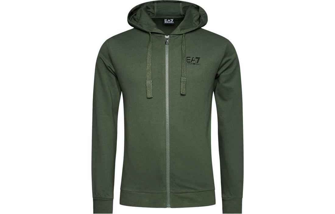 Emporio Armani EA7 Green Zip Hoodie Long Sleeve Sweatshirt 8NPM03-PJ05Z-1862