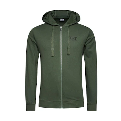Emporio Armani EA7 Green Zip Hoodie Long Sleeve Sweatshirt 8NPM03-PJ05Z-1862