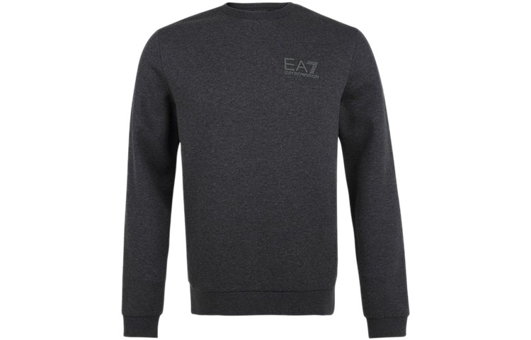 Emporio Armani EA7 Grey Crewneck Long Sleeve Pullover Sweatshirt 6ZPM68-PJF3Z-3909