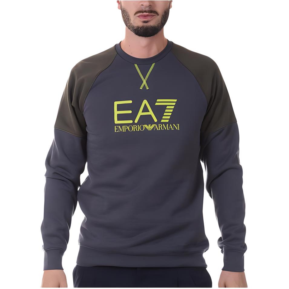 Emporio Armani EA7 Grey Crewneck Printed Long Sleeve Sweatshirt 6XPM91-PJ07Z-1994