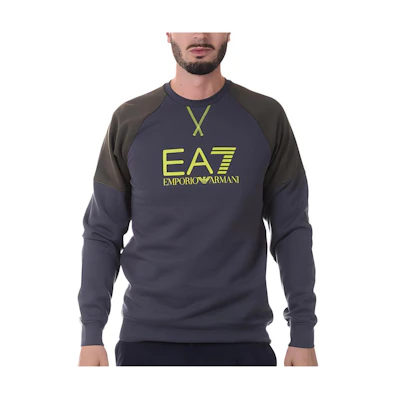 Emporio Armani EA7 Grey Crewneck Printed Long Sleeve Sweatshirt 6XPM91-PJ07Z-1994