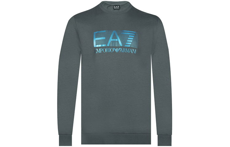 Emporio Armani EA7 Grey Logo Print Crewneck Sweatshirt 6LPM60-PJ05Z-1977