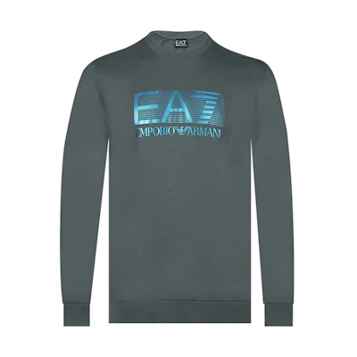 Emporio Armani EA7 Grey Logo Print Crewneck Sweatshirt 6LPM60-PJ05Z-1977