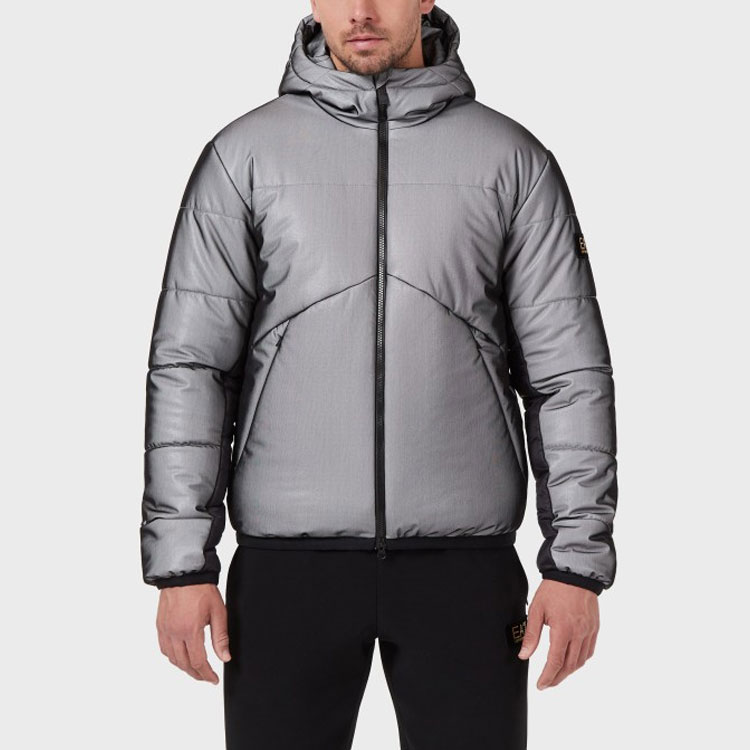 Purchase EMPORIO ARMANI EA7 灰色純色連帽棉質外套. 6KPB69-PN7MZ-1200