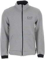 Emporio Armani EA7 Grey Sweatshirt with Letter Print and Side Pockets 6KPM90-PJBZZ-3905 Emporio Armani EA7 Grey Sweatshirt with Letter Print and Side Pockets 6KPM90-PJBZZ-3905