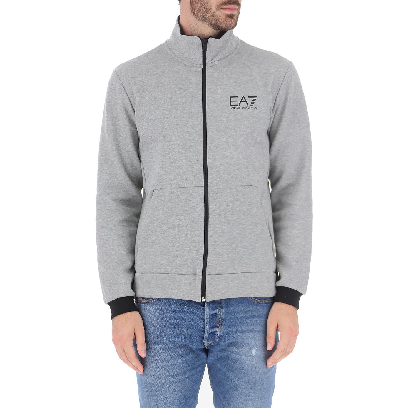 Lookbook Emporio Armani EA7 灰色字母印花側口袋運動衫 6KPM90-PJBZZ-3905