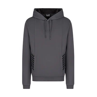 Emporio Armani EA7 Grey Sweatshirt with Side Stripe & Logo Print 6LPM03-PJ16Z-1977