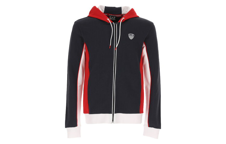 Emporio Armani EA7 Hooded Zip-Up Jacket Multi-Color Casual Sweatshirt 3GPM85-PJ11Z-1578