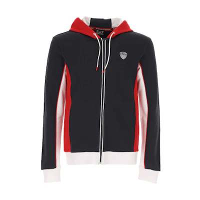 Emporio Armani EA7 Hooded Zip-Up Jacket Multi-Color Casual Sweatshirt 3GPM85-PJ11Z-1578