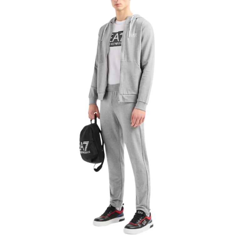 Purchase Emporio Armani EA7 灰色連帽外套 - Logo印花, 拉鍊款, 長袖 SS24 3DPM53-PJ05Z-3905