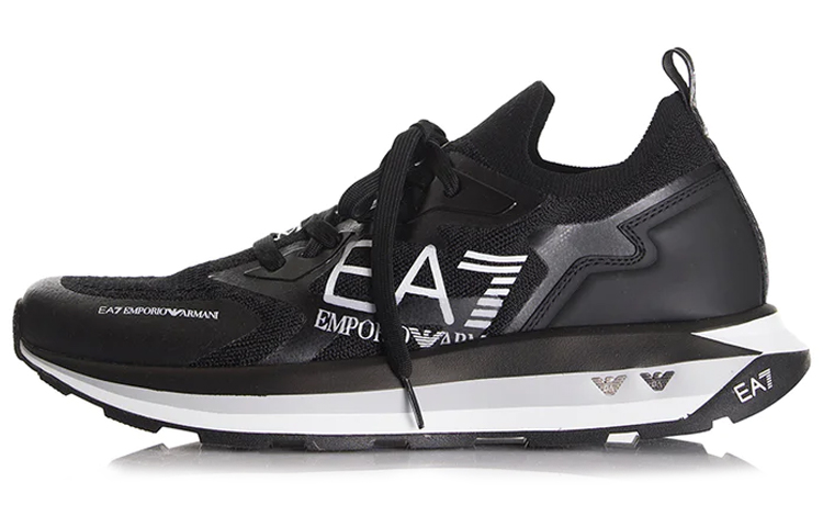 Emporio Armani EA7 Lace-Up Sneaker 'Black and White'
