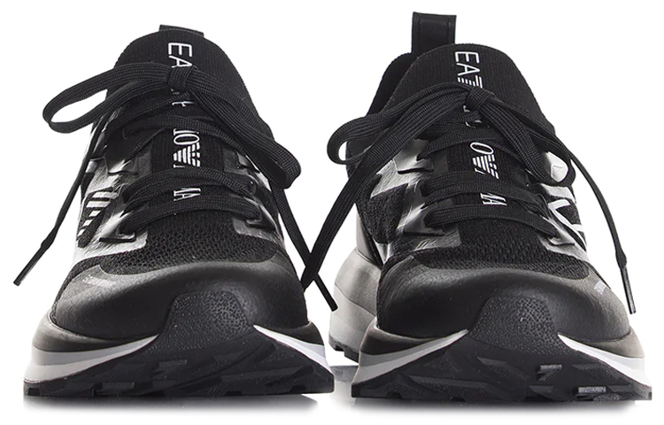 Emporio Armani EA7 Lace-Up Sneaker 'Black and White' 圖 4