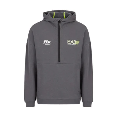 Emporio Armani EA7 Letter Print Hoodie Grey SS23 Pullover 3RPMT1-PJ9FZ-1977