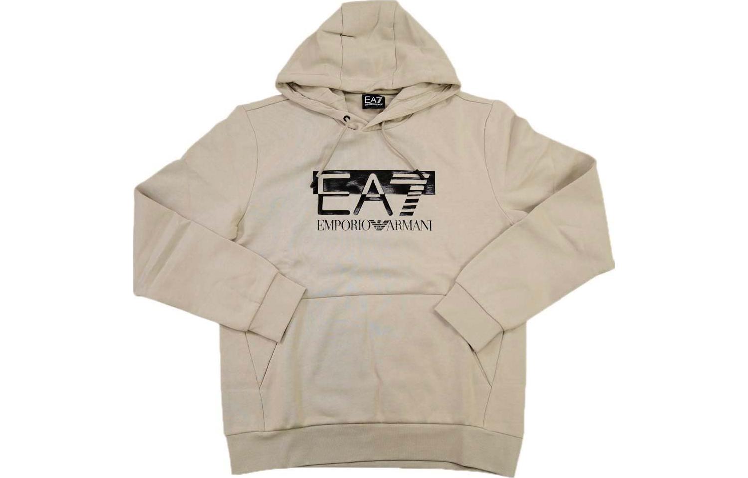 Emporio Armani EA7 Letter Print Hoodie White 6RPM02-PJ07Z-1716