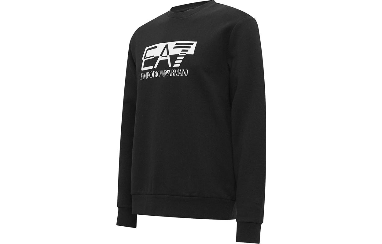 Shop 엠포리오 아르마니 EA7 레터 프린트 스웻셔츠 6RPM01-PJ07Z-0200