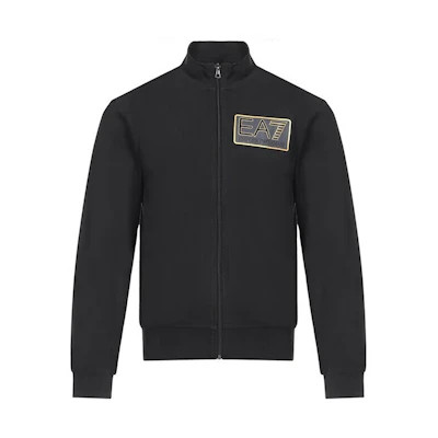 Emporio Armani EA7 Letter Print Zip Jacket Black 6ZPM61-J05Z-1200