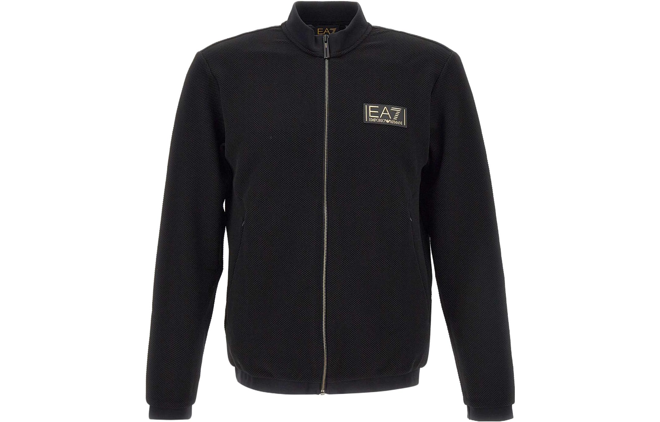 Emporio Armani EA7 Lettered Zip-Up Long Sleeve Jacket 6RPM40-PJG1Z-1200