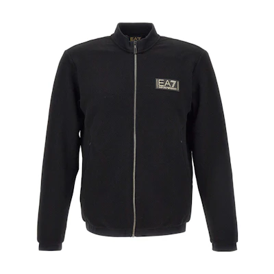 Emporio Armani EA7 Lettered Zip-Up Long Sleeve Jacket 6RPM40-PJG1Z-1200