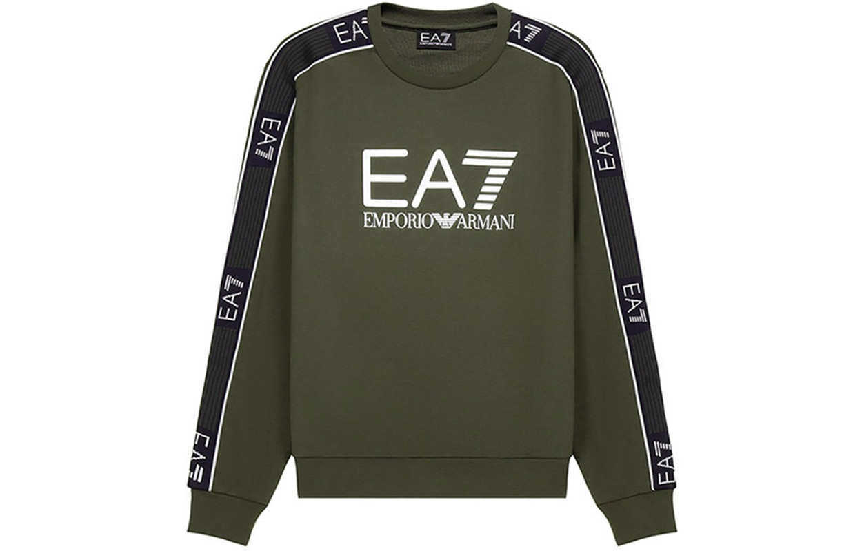 Emporio Armani EA7 Logo Crewneck Sweatshirt Army Green 6HPM03-PJ3MZ-1867