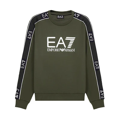 Emporio Armani EA7 Logo Crewneck Sweatshirt Army Green 6HPM03-PJ3MZ-1867