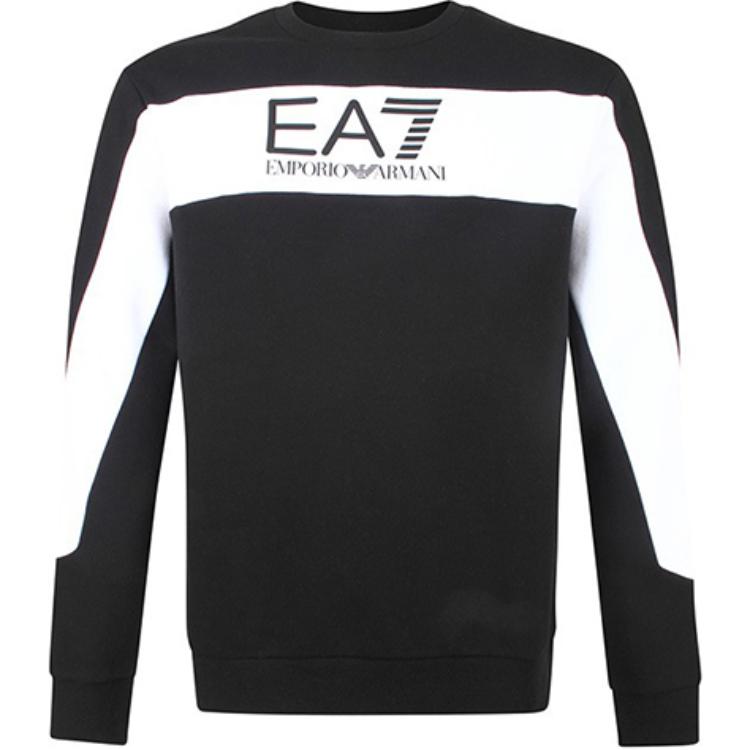 Emporio Armani EA7 Logo Crewneck Sweatshirt Black 6HPM84-PJ07Z-1200