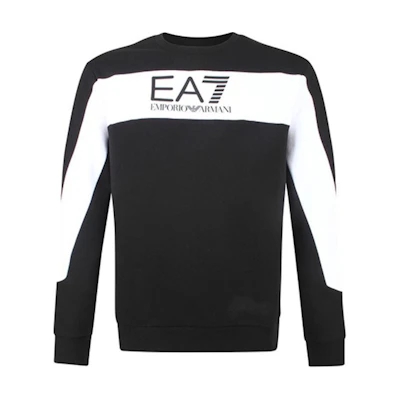 Emporio Armani EA7 Logo Crewneck Sweatshirt Black 6HPM84-PJ07Z-1200
