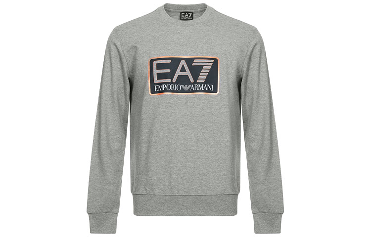 Emporio Armani EA7 Logo Crewneck Sweatshirt Gray 6ZPM60-PJ05Z-3905
