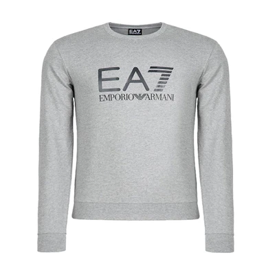 Emporio Armani EA7 Logo Crewneck Sweatshirt Grey SS22 Edition 3GPM14-J05Z-3905