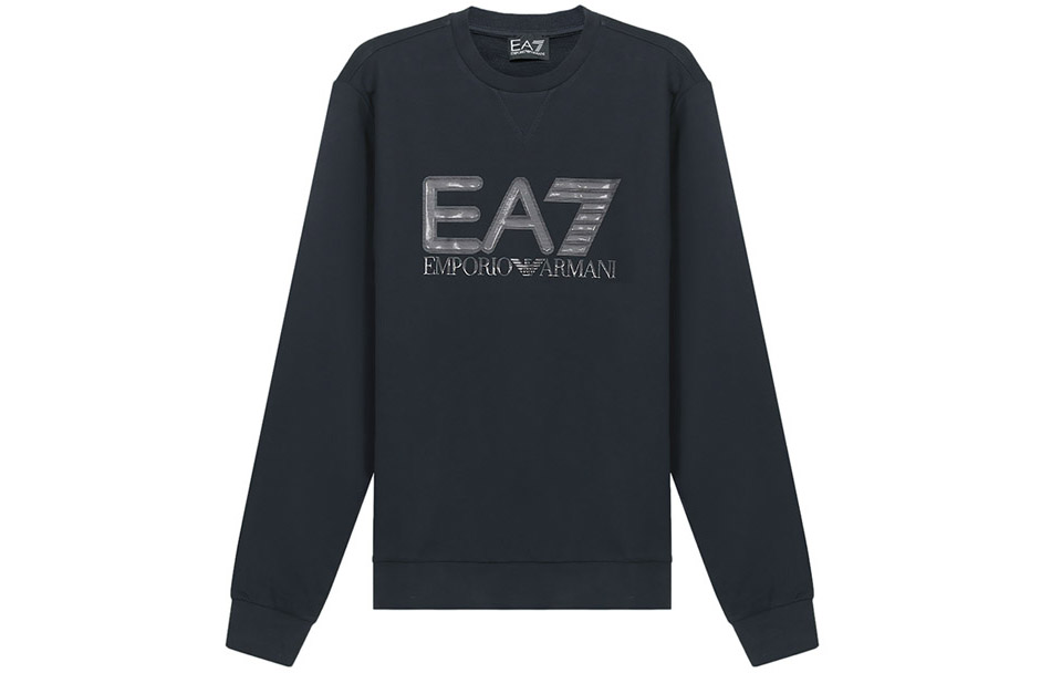 Emporio Armani EA7 Logo Crewneck Sweatshirt Navy Blue 6KPM60-PJ05Z-1578